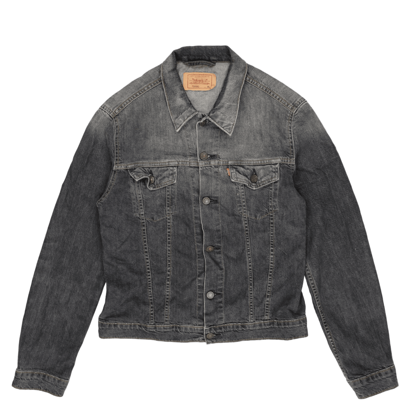 Levi's 70590 Vintage Black Denim Trucker Jacket XL Cotton