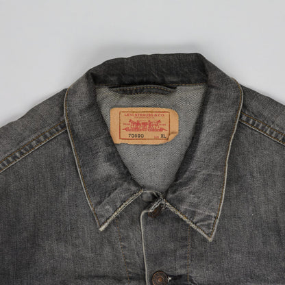 Levi's 70590 Vintage Black Denim Trucker Jacket XL Cotton