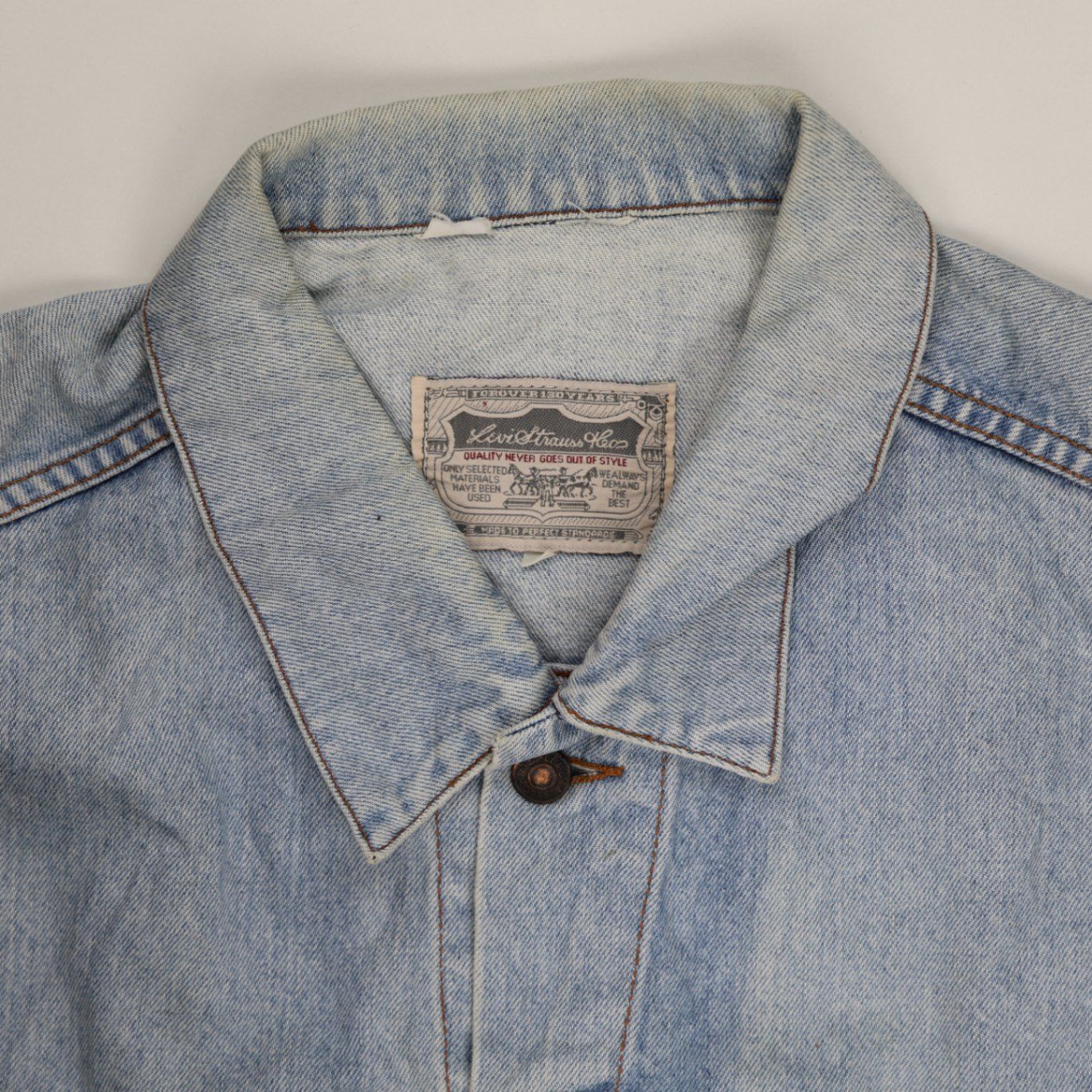 Levi's Vintage Light Blue Denim Trucker Jacket Large Cotton