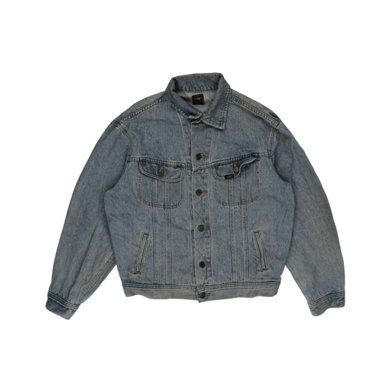 Lee Vintage Light Blue Denim Jacket Men Size Large 100 Percent Cotton Collared