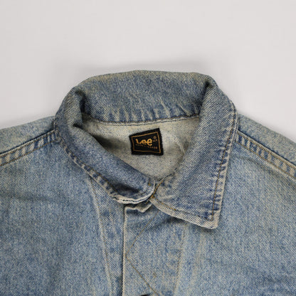 Lee Vintage Light Blue Denim Jacket Men Size Large 100 Percent Cotton Collared