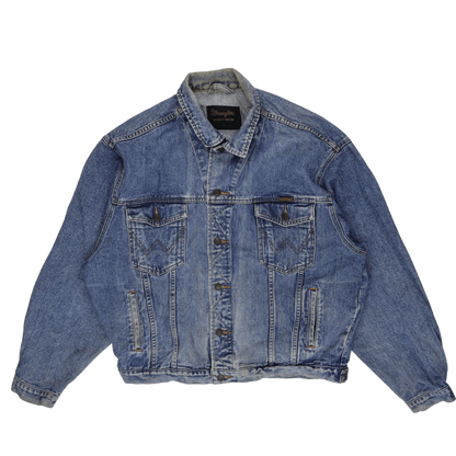 Wrangler Vintage Denim Jacket Blue XL Cotton Denim