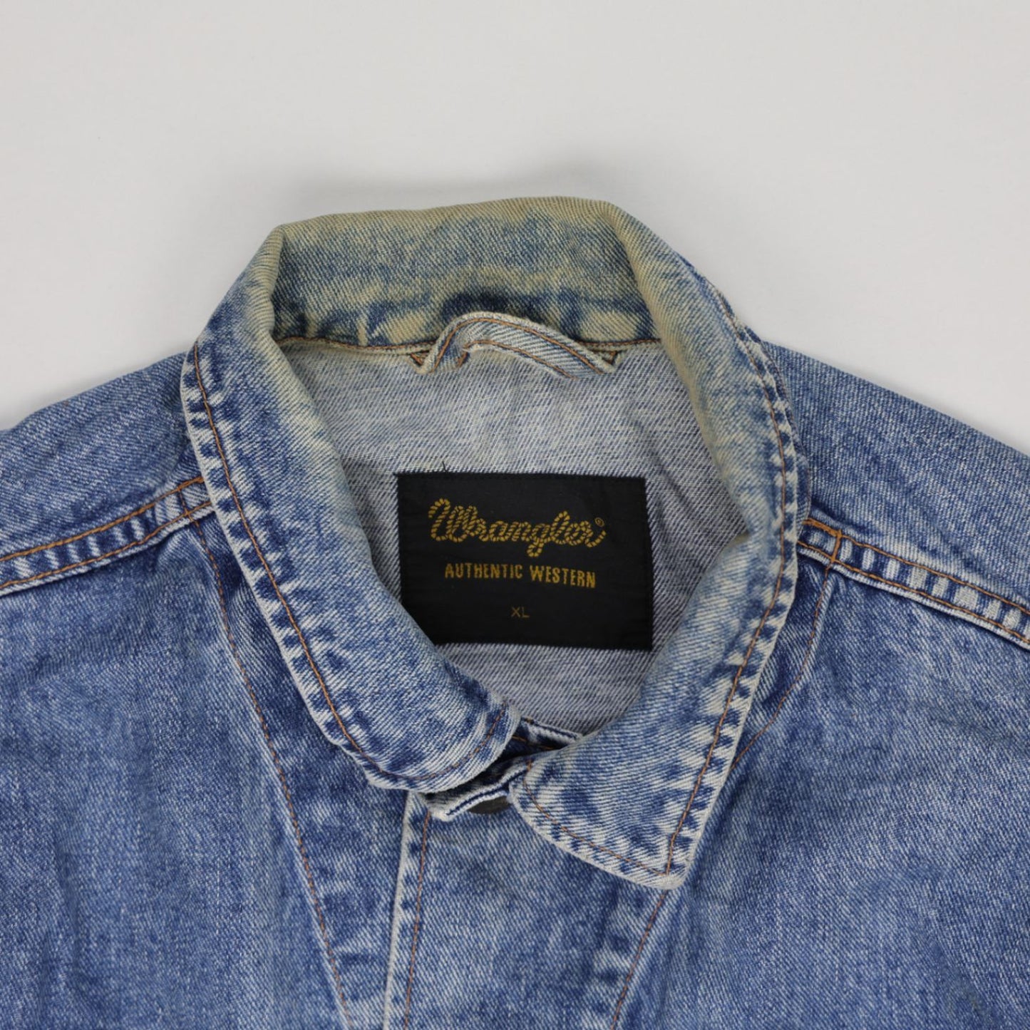 Wrangler Vintage Denim Jacket Blue XL Cotton Denim