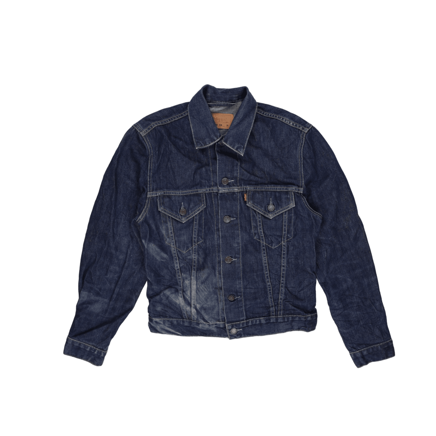 Levi's 70500 Indigo Blue Vintage Trucker Jacket Medium Cotton Denim Collared