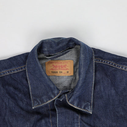 Levi's 70500 Indigo Blue Vintage Trucker Jacket Medium Cotton Denim Collared