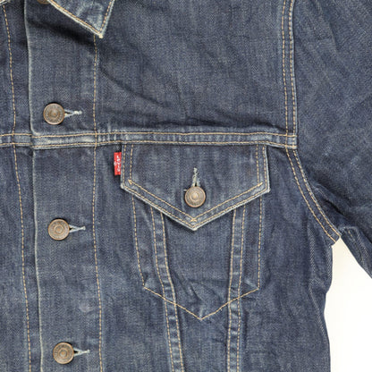 Levi's 70500 Indigo Blue Vintage Trucker Jacket Medium Cotton Denim Collared