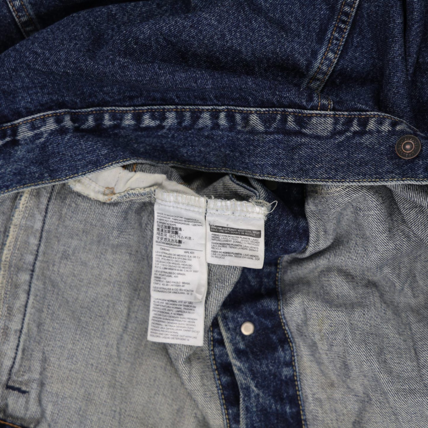 Levi's Vintage Blue Denim Trucker Jacket XXL Cotton