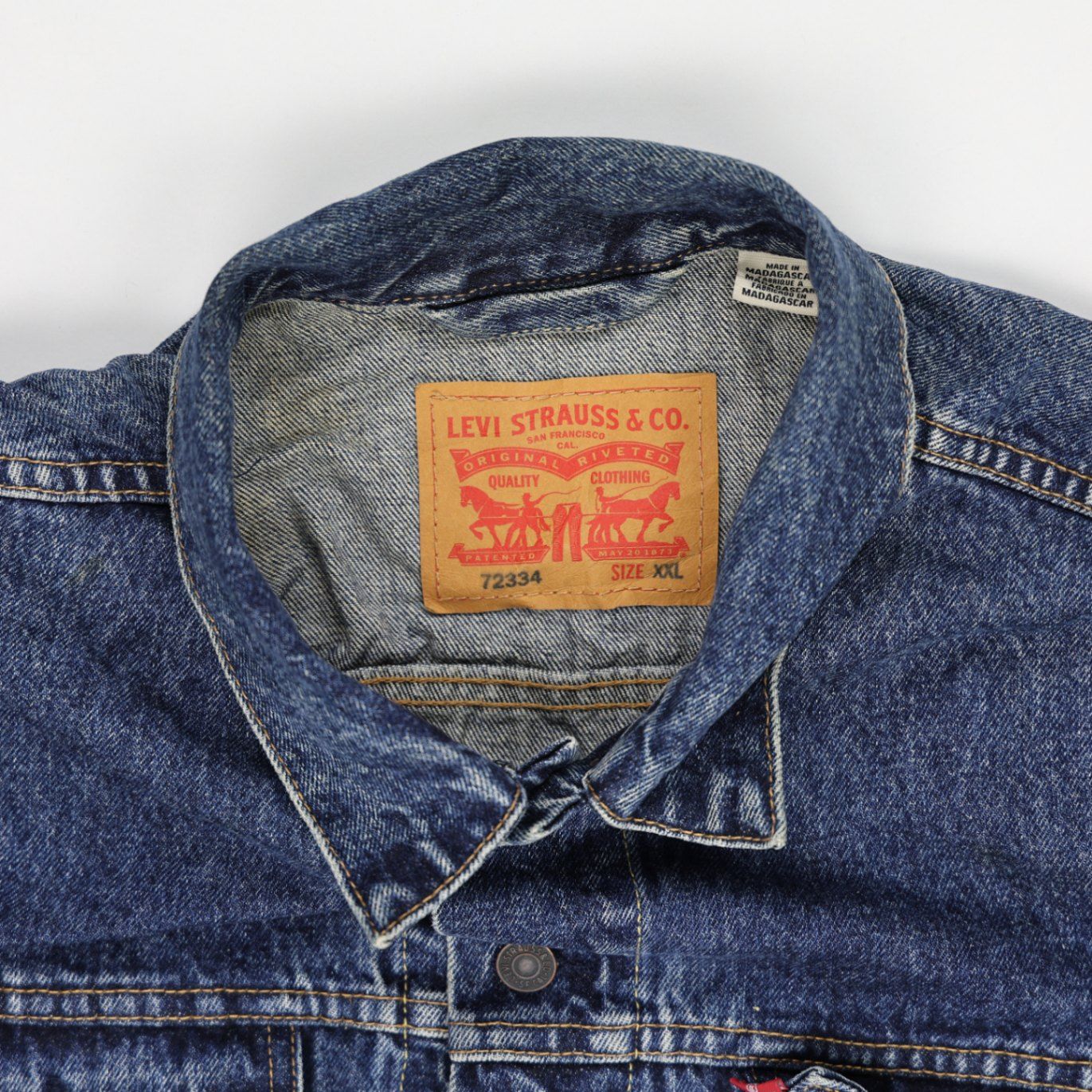 Levi's Vintage Blue Denim Trucker Jacket XXL Cotton