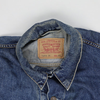 Levi's Vintage XXL Blue Denim Trucker Jacket Cotton