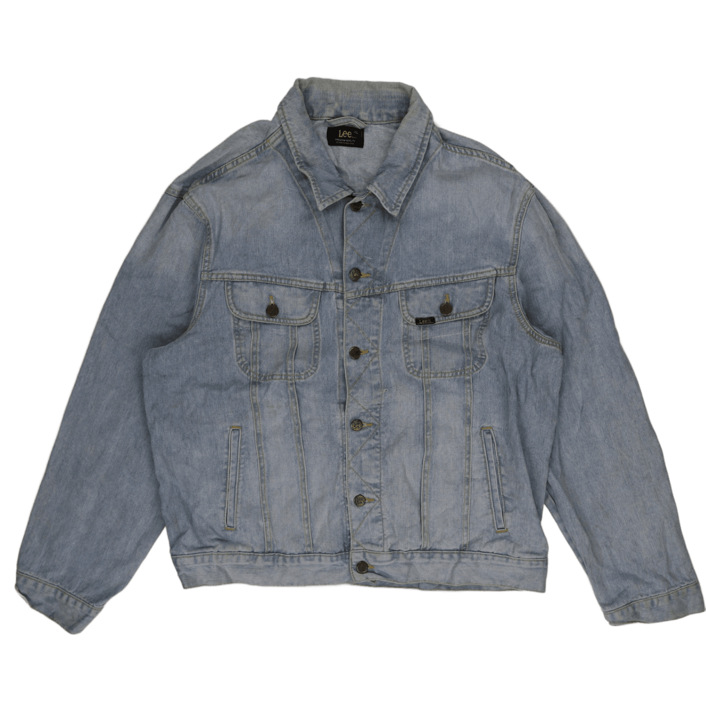 Lee Vintage Light Blue Denim Jacket XL Cotton Unisex Collared