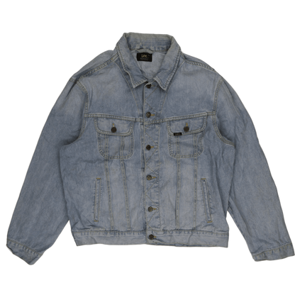 Lee Vintage Light Blue Denim Jacket XL Cotton Unisex Collared
