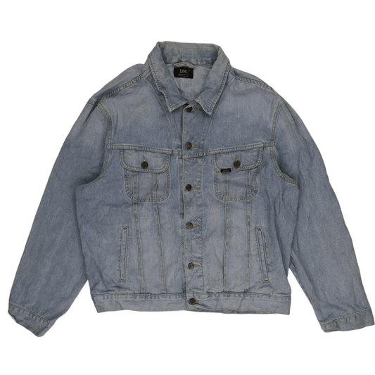 Lee Vintage Light Blue Denim Jacket XL Cotton Unisex Collared