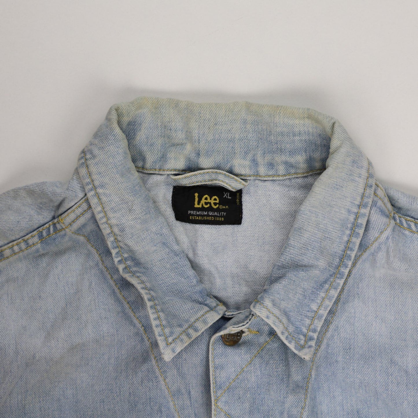 Lee Vintage Light Blue Denim Jacket XL Cotton Unisex Collared