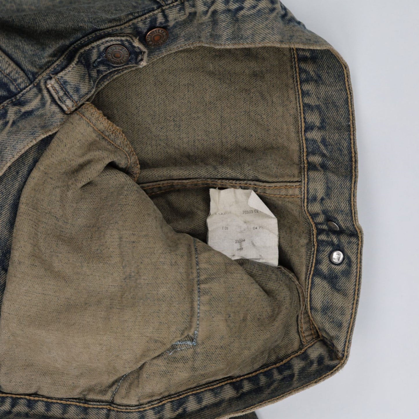 Levi's Vintage Washed Blue Denim Trucker Jacket Large Cotton
