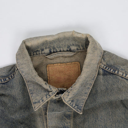 Levi's Vintage Washed Blue Denim Trucker Jacket Large Cotton
