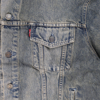 Levi's Vintage Washed Blue Denim Trucker Jacket Large Cotton
