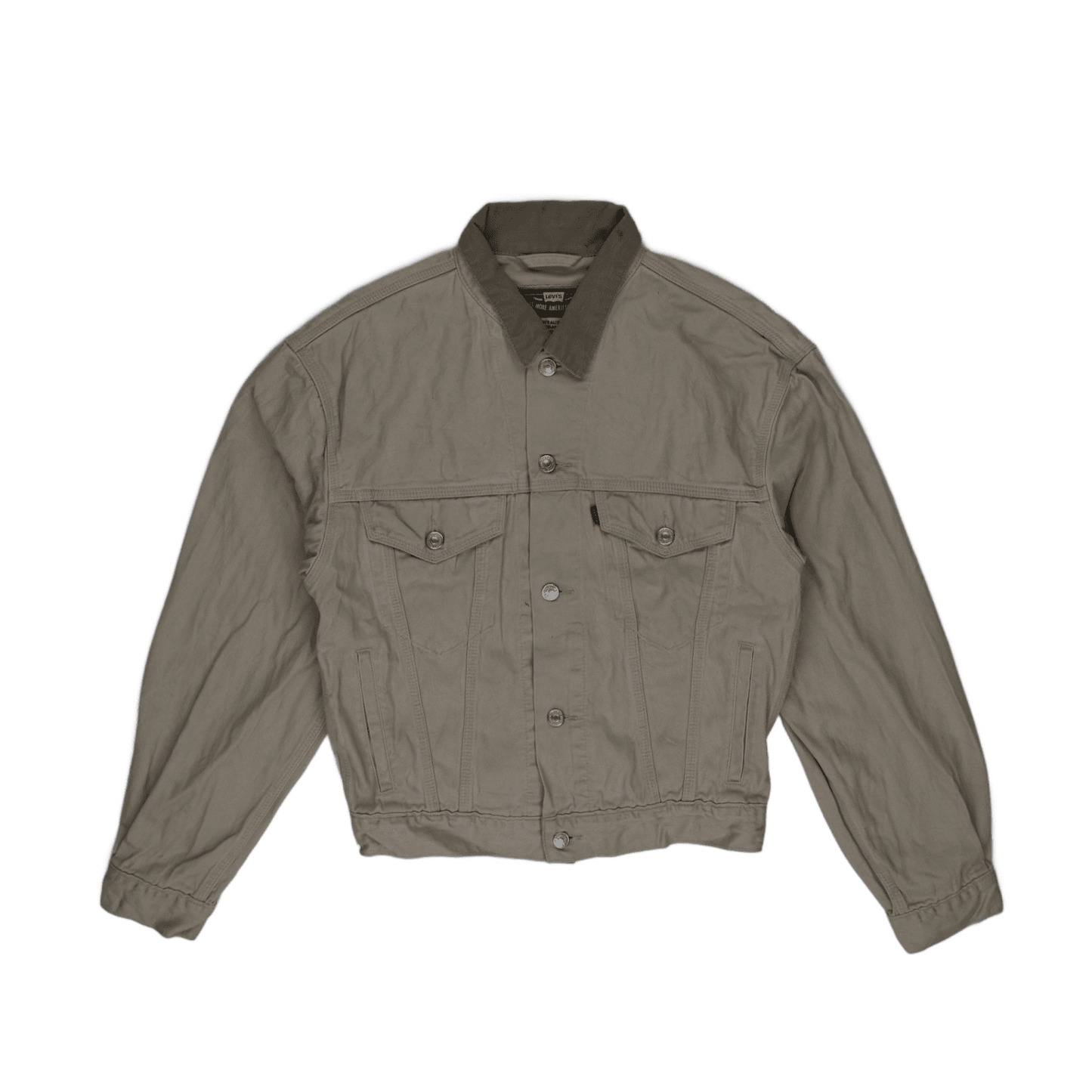 Levi's Khaki Denim Trucker Jacket Small Vintage Cotton