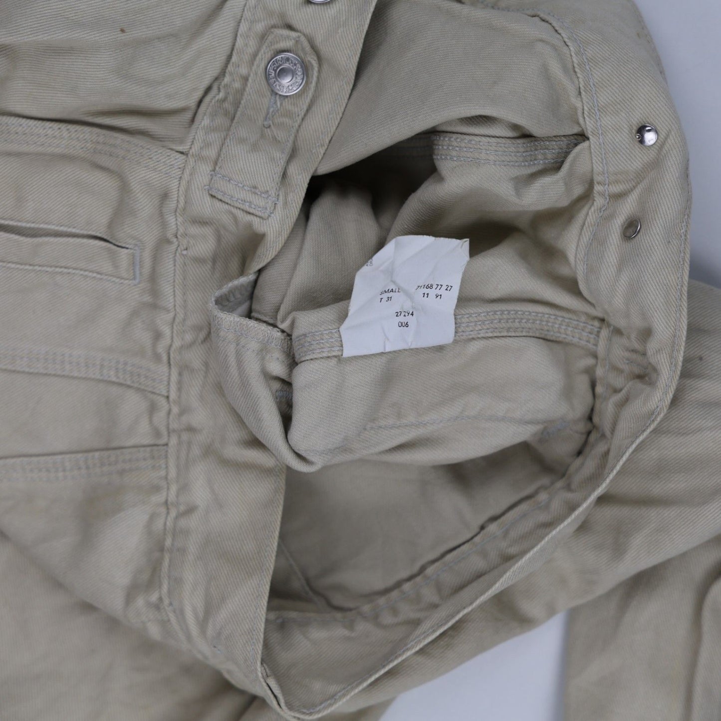 Levi's Khaki Denim Trucker Jacket Small Vintage Cotton