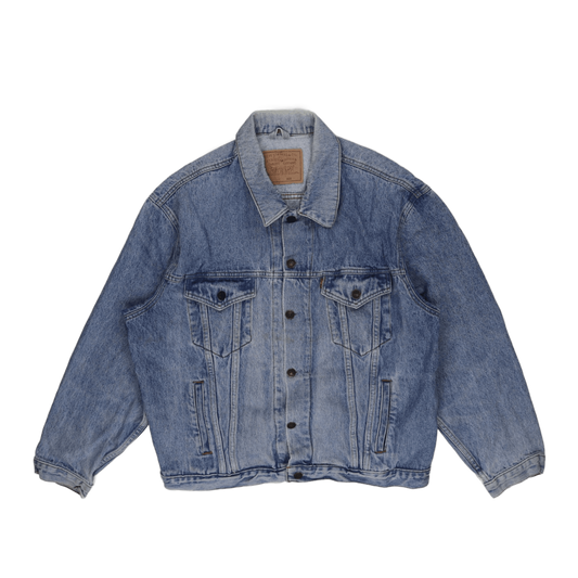 Levi's Vintage Stonewash Blue Denim Trucker Jacket XL Cotton Collared