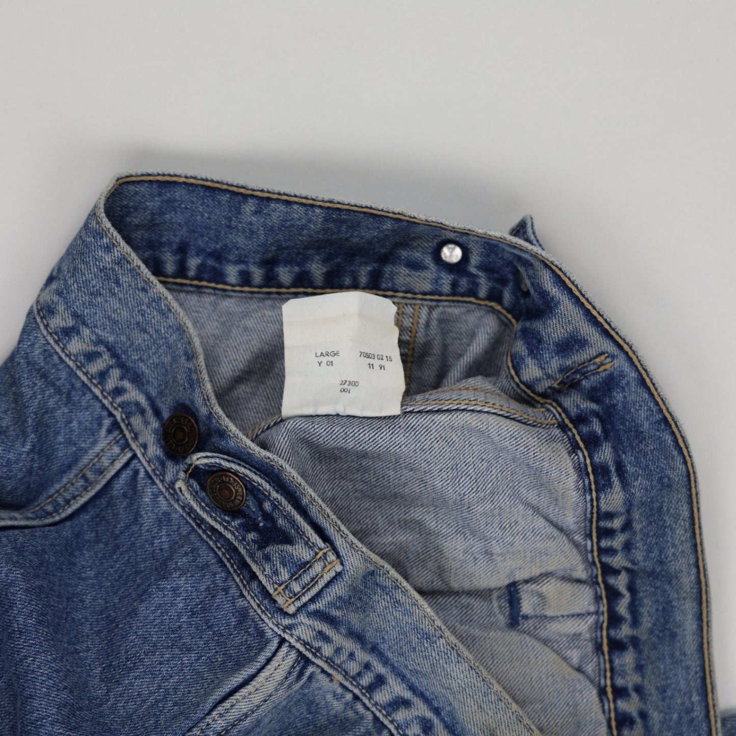 Levi's 70503 Vintage Denim Trucker Jacket Blue Large Cotton