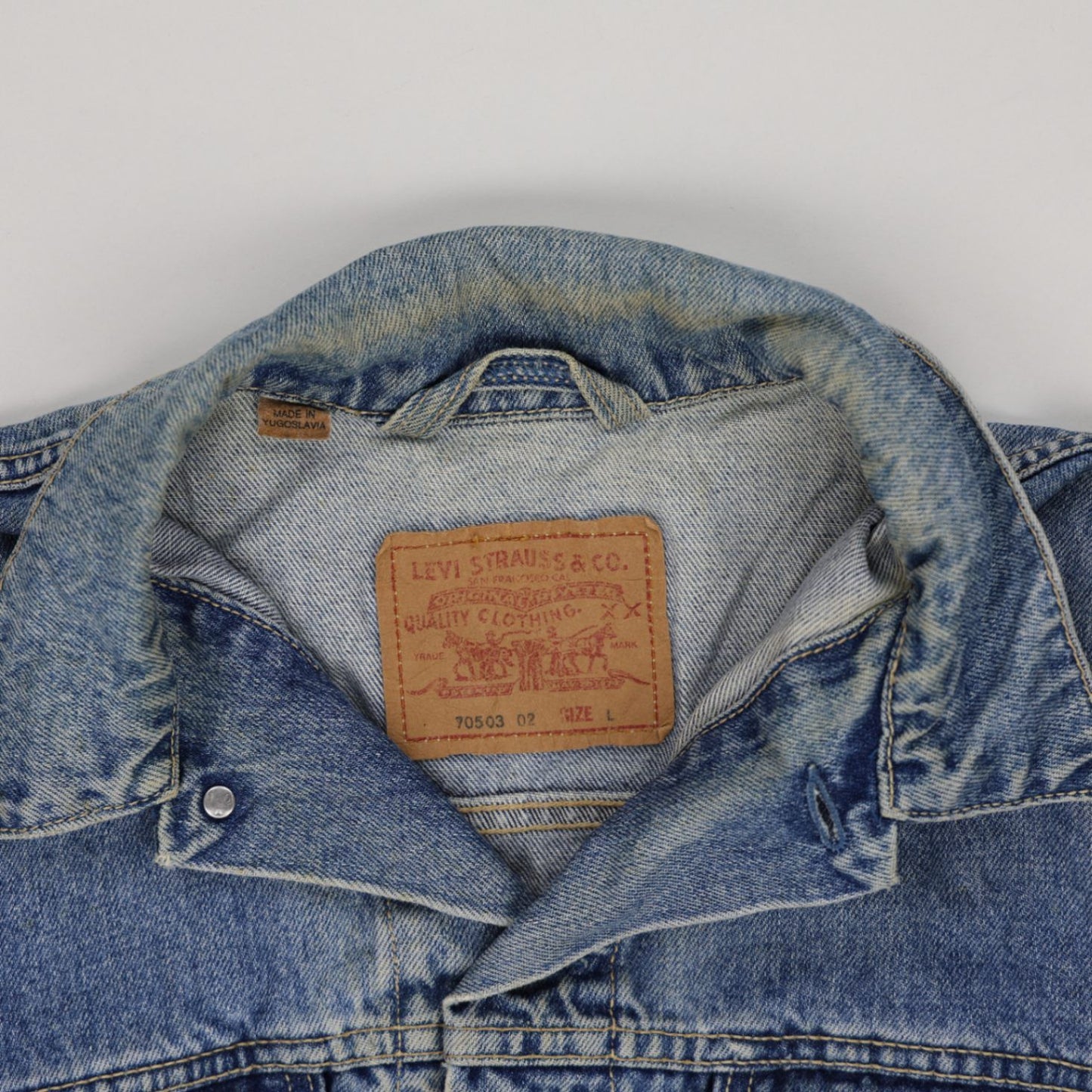 Levi's 70503 Vintage Denim Trucker Jacket Blue Large Cotton