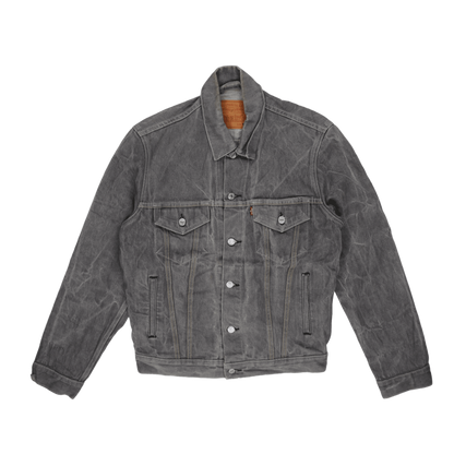 Levi's Mens Grey Denim Trucker Jacket Size Medium Cotton Vintage