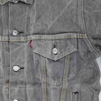 Levi's Mens Grey Denim Trucker Jacket Size Medium Cotton Vintage