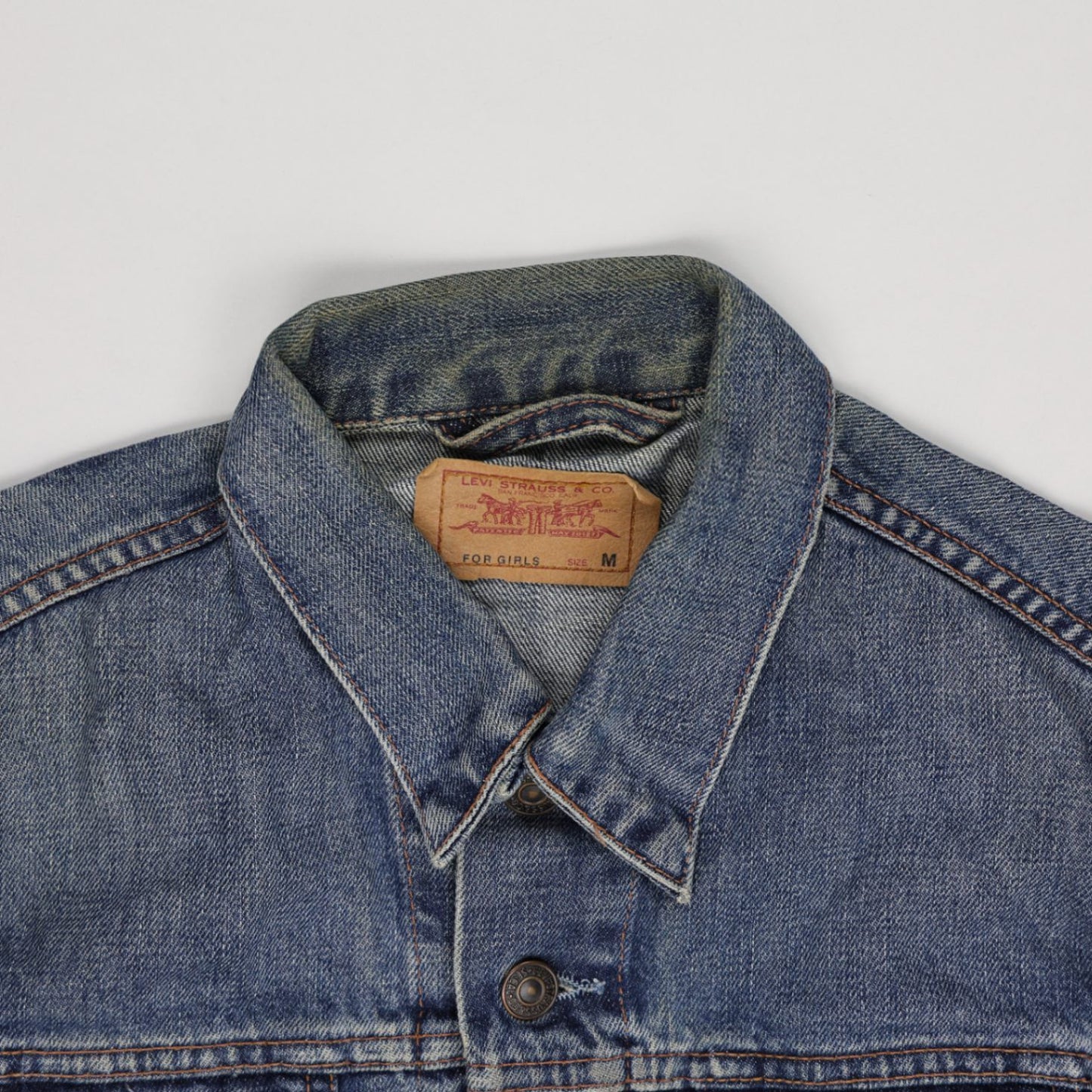 Levi's Vintage Blue Denim Jacket Women's Medium Cotton Collared