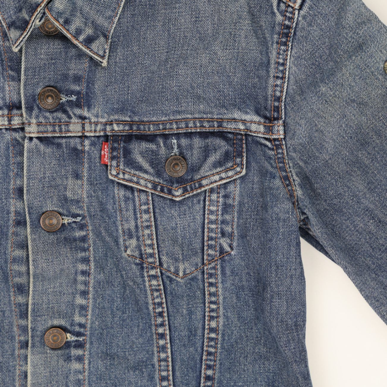 Levi's Vintage Blue Denim Jacket Women's Medium Cotton Collared