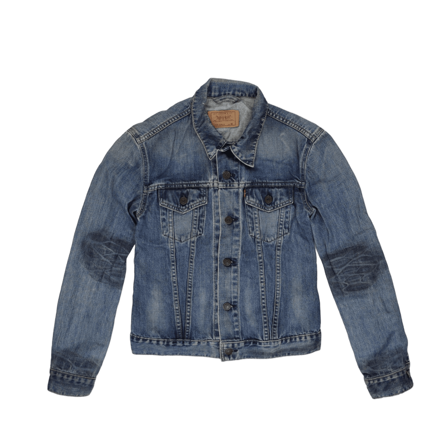 Levi's Vintage Medium Blue Denim Trucker Jacket Women's Medium Cotton