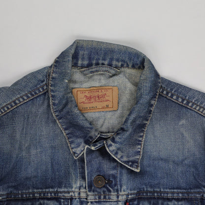 Levi's Vintage Medium Blue Denim Trucker Jacket Women's Medium Cotton