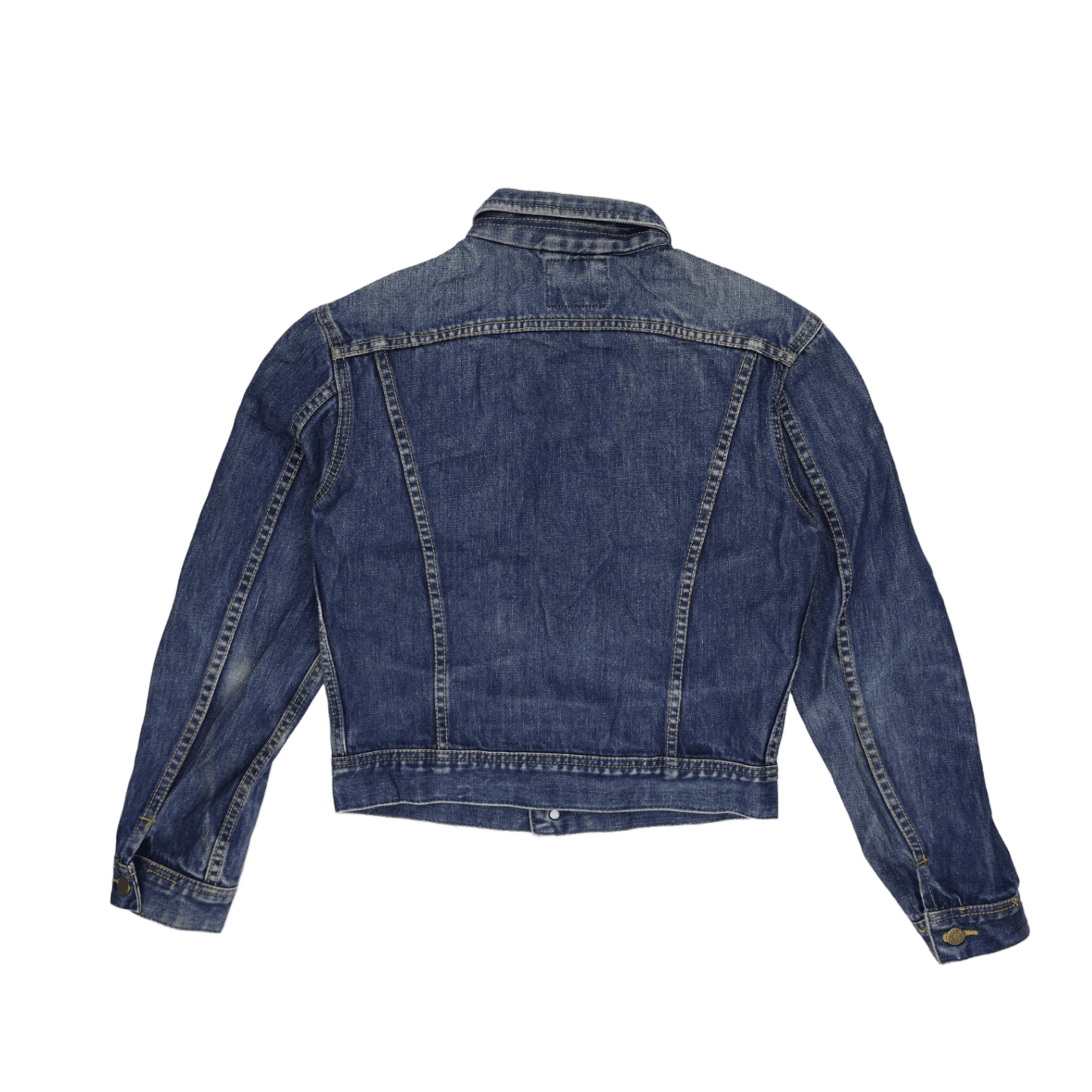 Lee Vintage Denim Jacket Blue Size M Collared Western Style 100 Percent Cotton