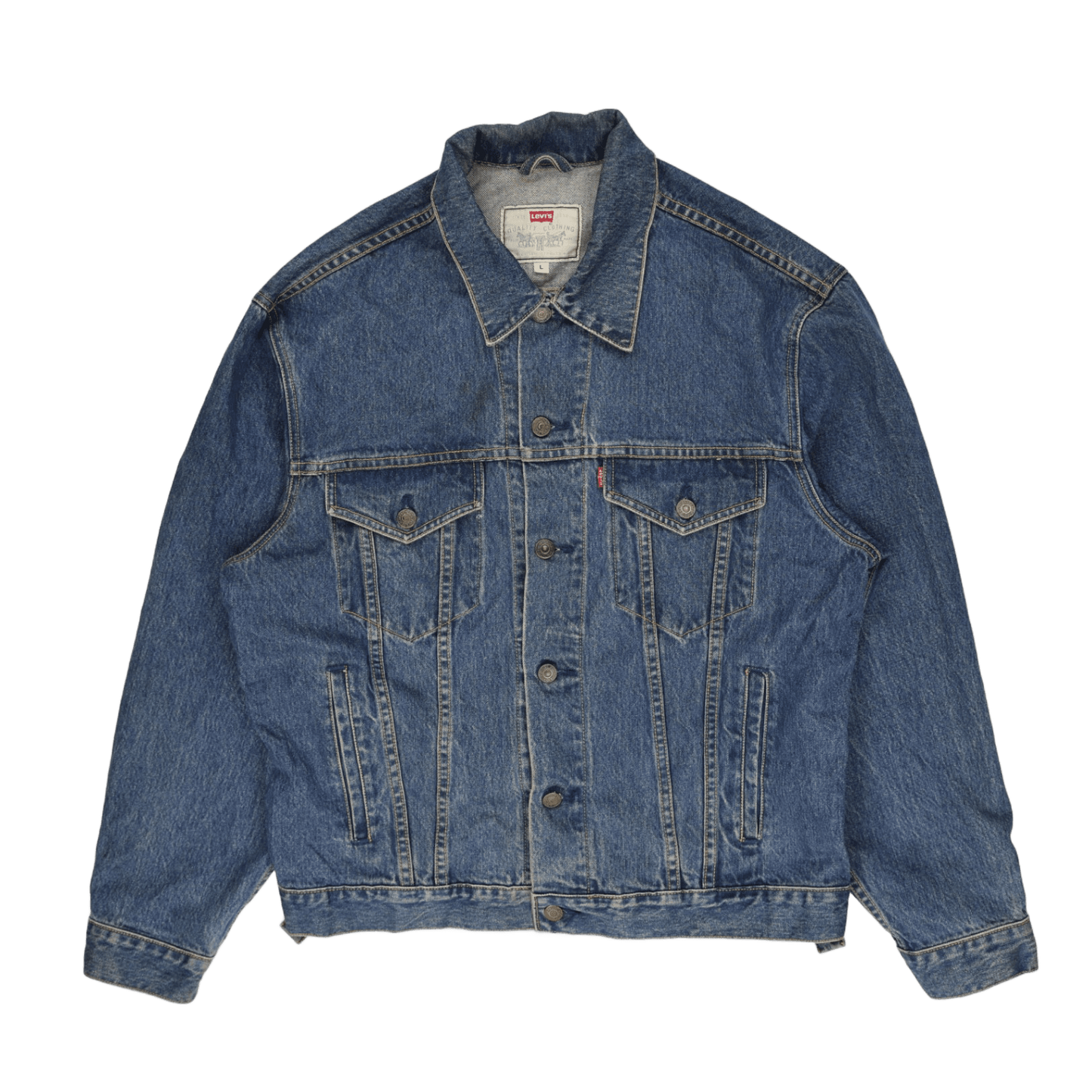 Levi's Vintage Blue Denim Trucker Jacket Large Cotton 1990s