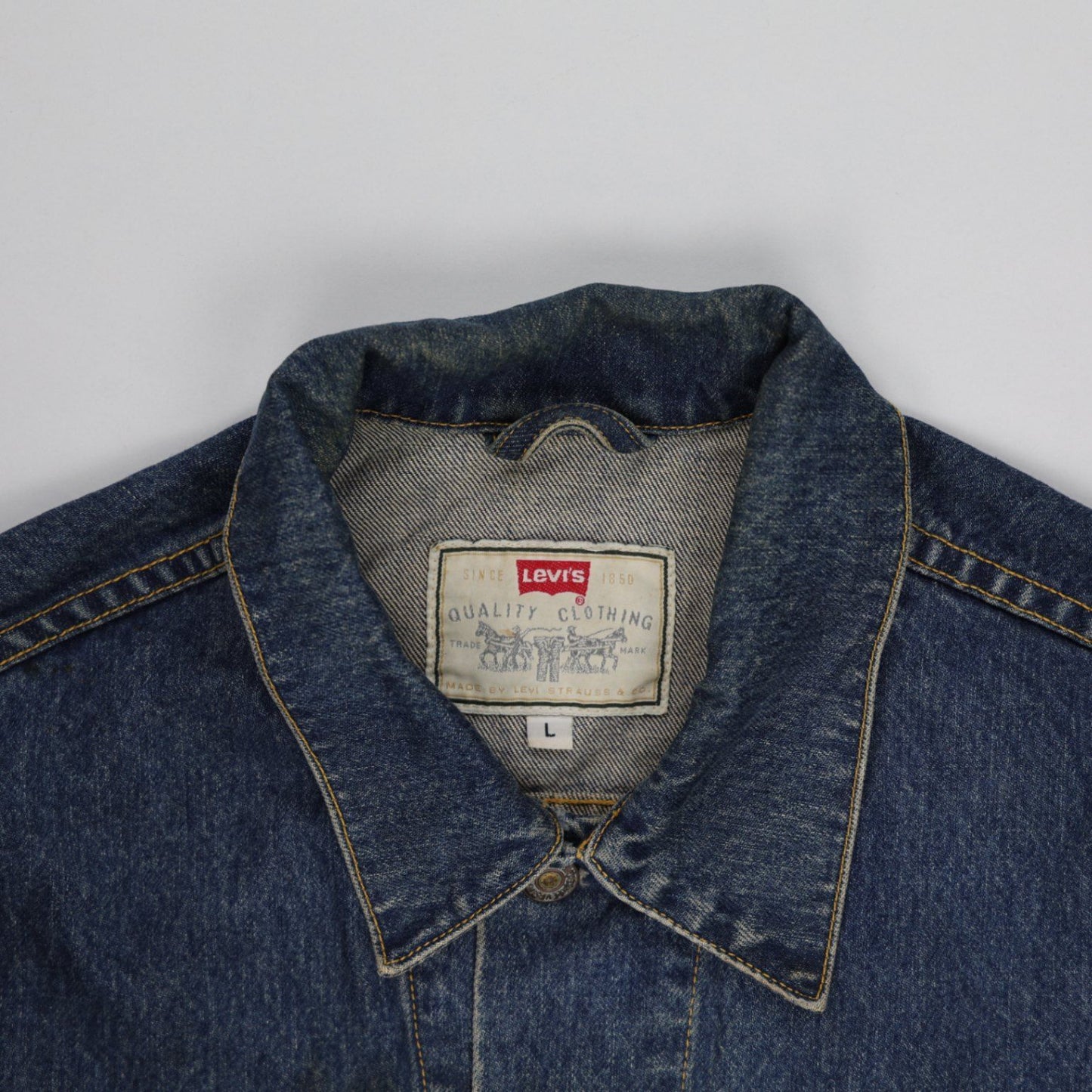 Levi's Vintage Blue Denim Trucker Jacket Large Cotton 1990s