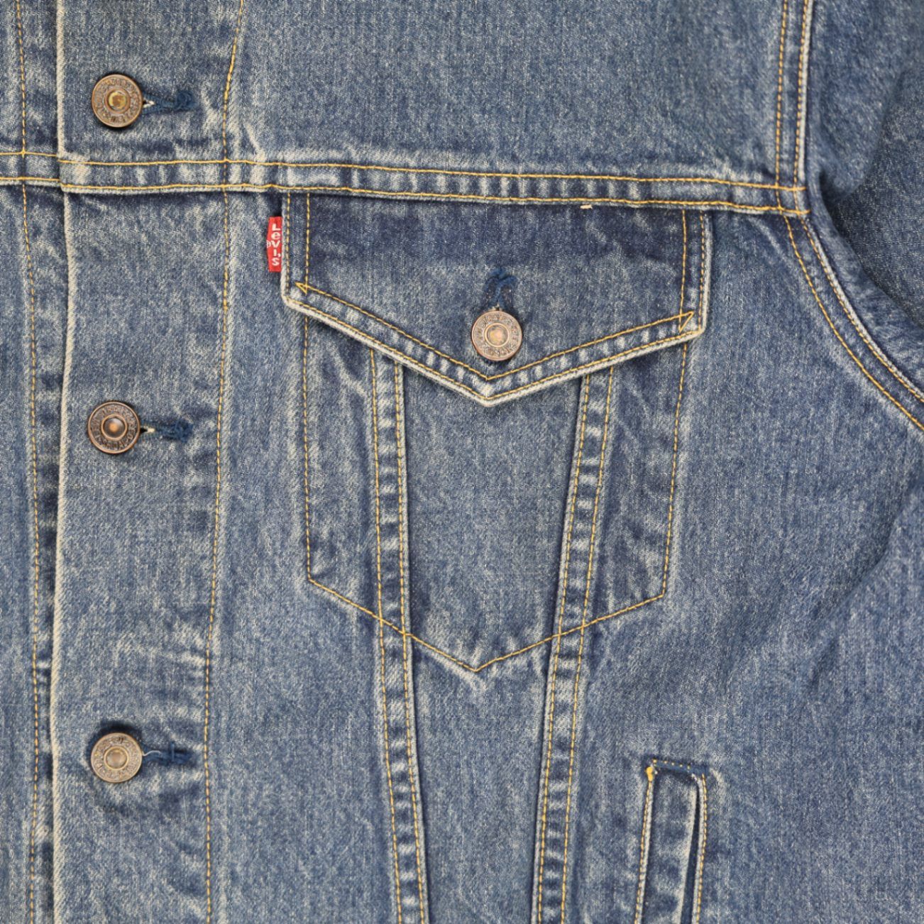 Levi's Vintage Blue Denim Trucker Jacket Large Cotton 1990s