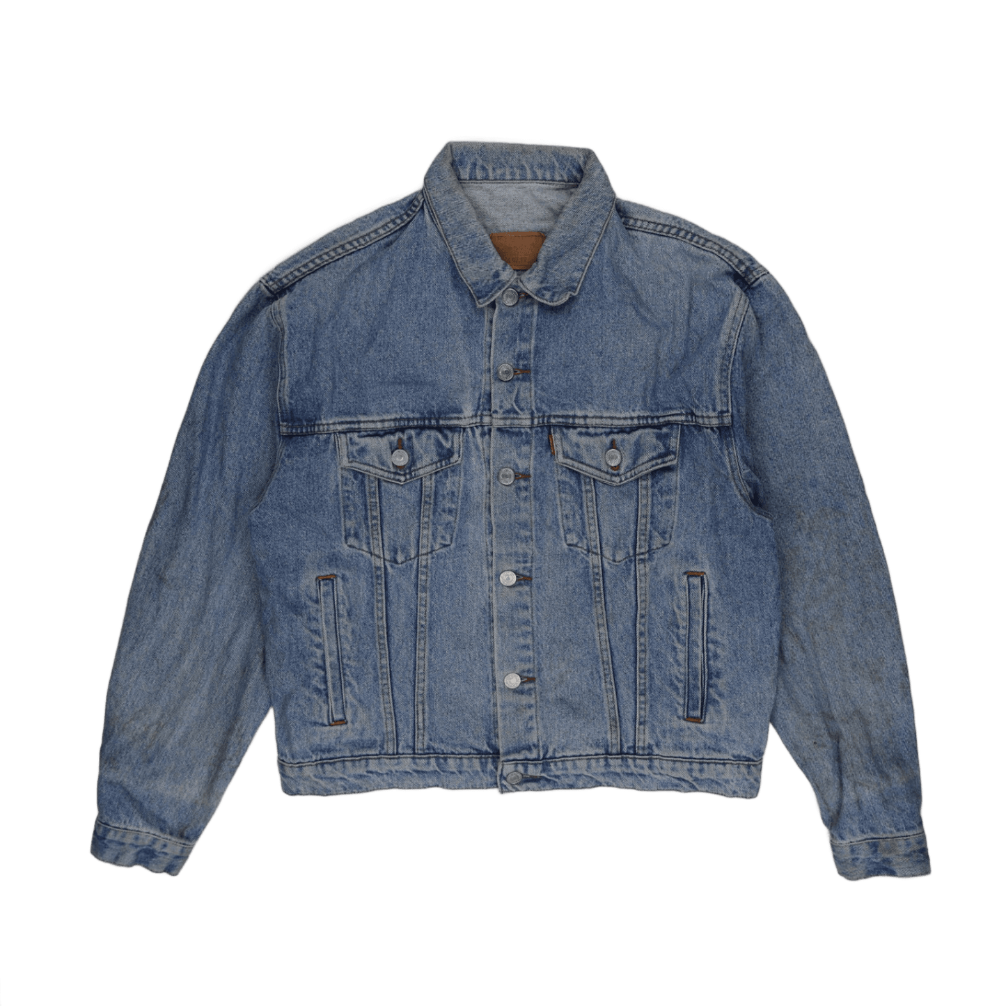 Levi's Vintage Light Blue Denim Trucker Jacket Size Large 100 Percent Cotton