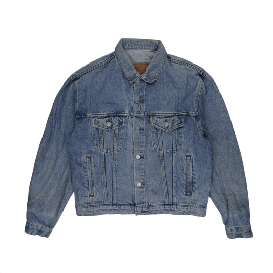 Levi's Vintage Light Blue Denim Trucker Jacket Size Large 100 Percent Cotton