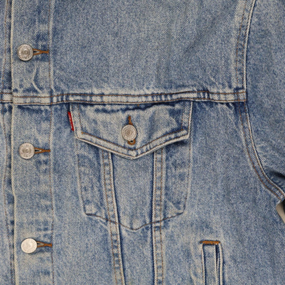Levi's Vintage Light Blue Denim Trucker Jacket Size Large 100 Percent Cotton