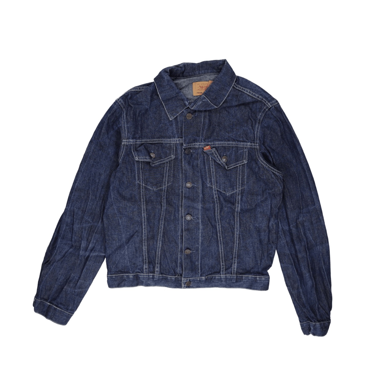 Levi's Vintage 70500 04 Indigo Blue Denim Trucker Jacket Medium Cotton