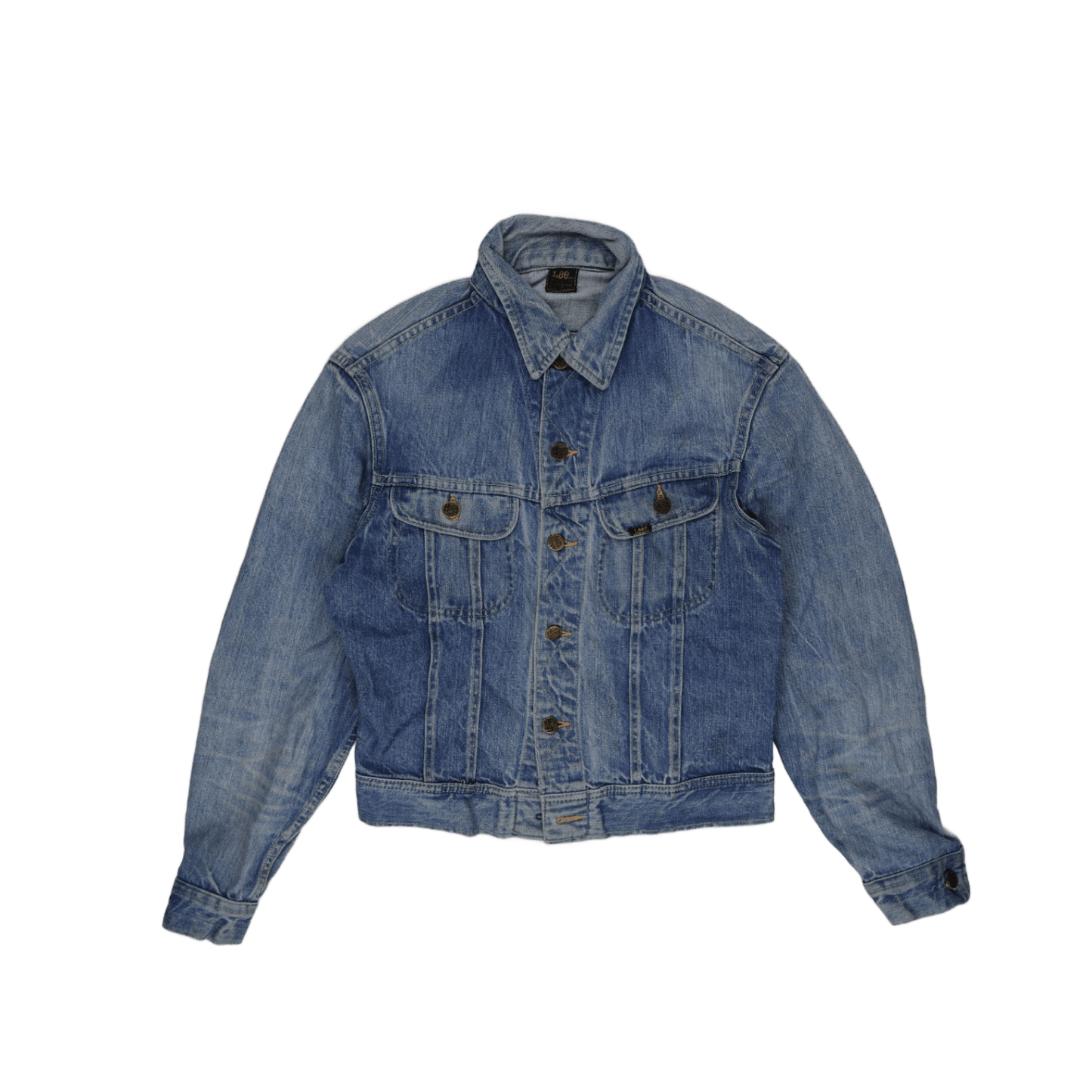 Lee Riders Vintage Blue Denim Jacket Medium 100 Percent Cotton Collared
