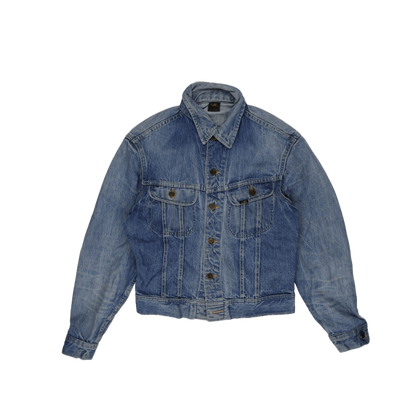 Lee Riders Vintage Blue Denim Jacket Medium 100 Percent Cotton Collared