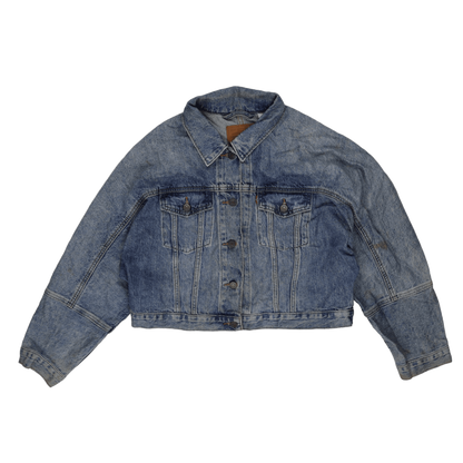 Levi's WaterLess Premium Denim Jacket Vintage Blue Medium Cotton Blend Collared