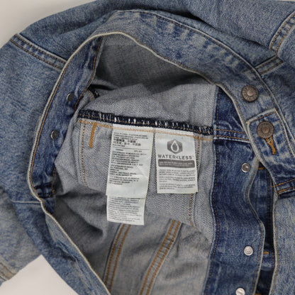 Levi's WaterLess Premium Denim Jacket Vintage Blue Medium Cotton Blend Collared