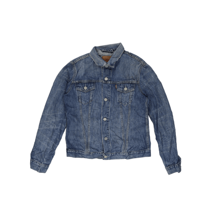 Levi's Vintage Blue Denim Trucker Jacket Medium 100 Percent Cotton