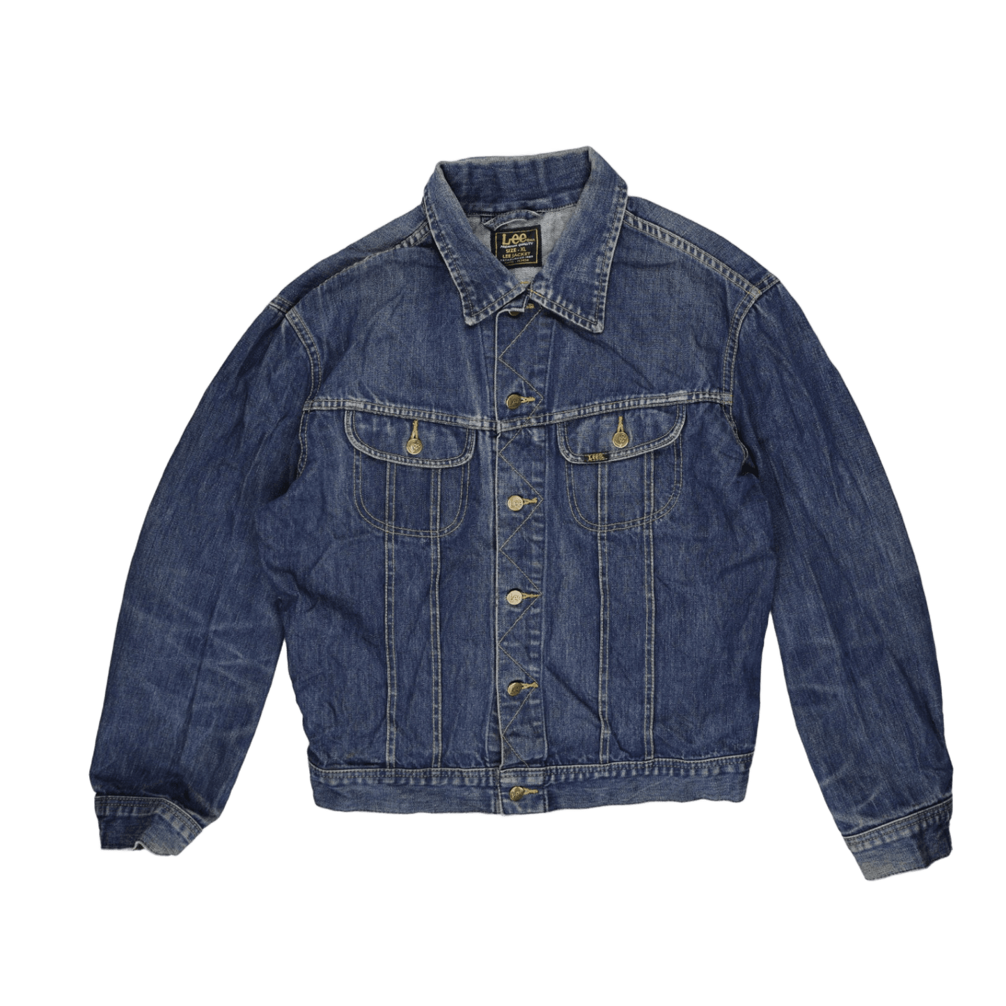 Lee Vintage Denim Jacket Blue XL Cotton Denim Collared