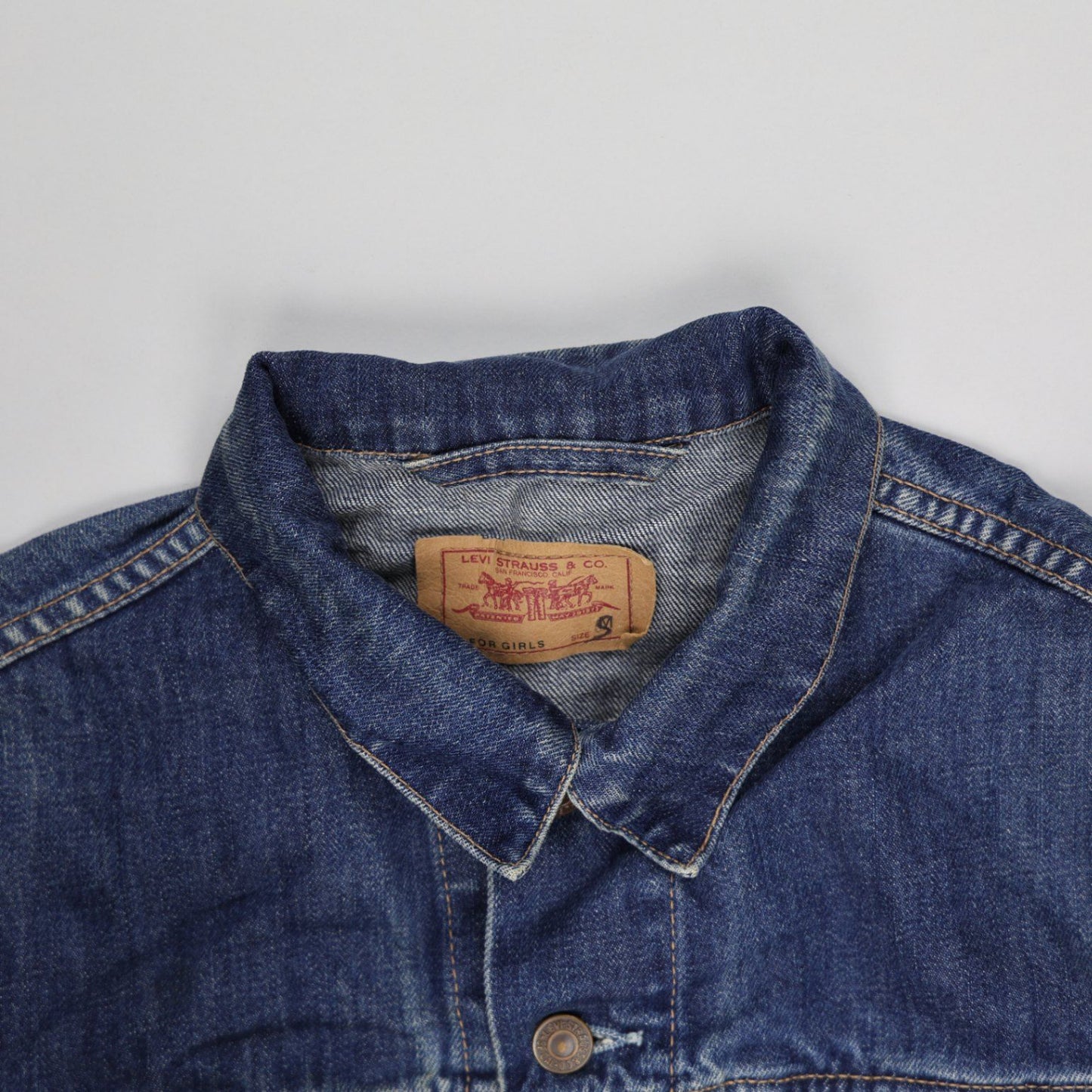 Levi's Vintage Blue Denim Trucker Jacket Women's Size S Cotton