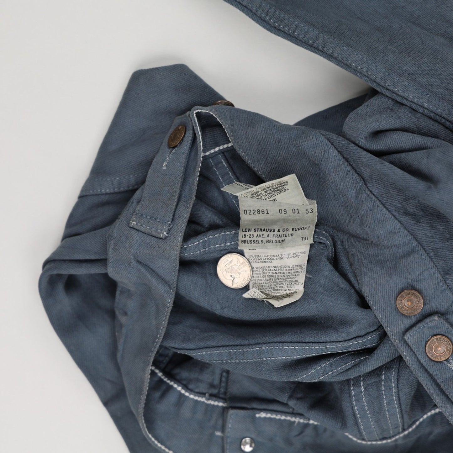 Levi's Vintage Blue Cotton Trucker Jacket Small