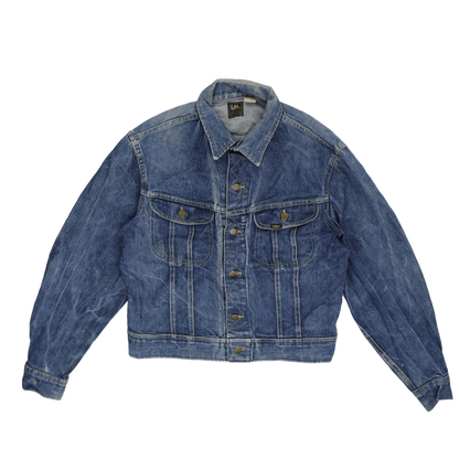 Lee Vintage Blue Denim Jacket Medium Cotton Denim Collared Neckline