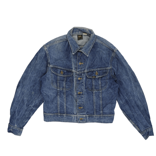 Lee Vintage Blue Denim Jacket Medium Cotton Denim Collared Neckline