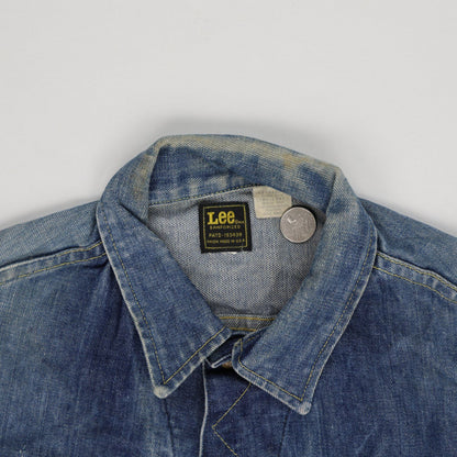 Lee Vintage Blue Denim Jacket Medium Cotton Denim Collared Neckline